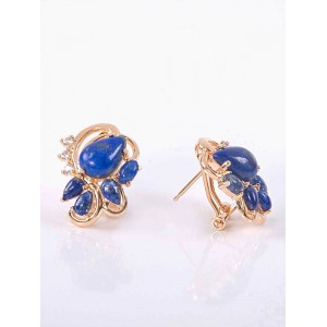 Серьги с лазуритом "азалия"