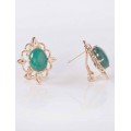 Серьги с малахитом "Констанция"
