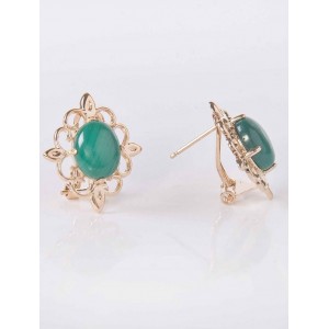Серьги с малахитом "Констанция"