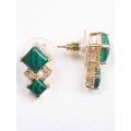 Серьги с малахитом "Элизабет"