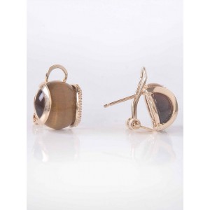 Серьги с тигровым глазом "Элана"