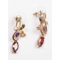 Серьги с разноцветными фианитами "нерине"