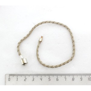 Браслет плетеный 23 см кремовый