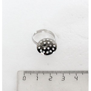 Заготовки для кольца d 16мм 19 отверстий цвет ант. серебро