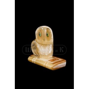 Фигурка "Сова на книге" из селенита