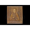 Икона "Св. целитель Пантелеймон" из бересты 50*65*5мм