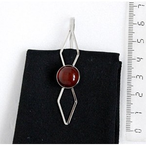 Заколка (зажим для волос) из сердолика, круг 12мм