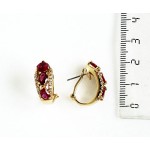 Серьги из корунда красного (рубин синт.) "Венеция люкс"