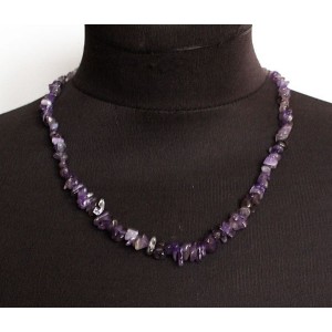 Бусы аметист галтовка 48-50 см