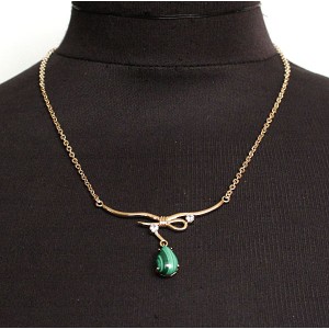 Колье с малахитом "аврора"