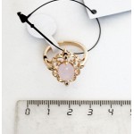 Кольцо с кварцем розовым "Констанция"