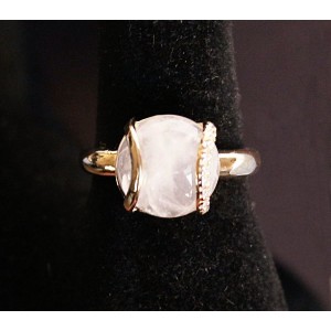 Кольцо с кварцем розовым "Элана"