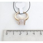 Кольцо с кварцем розовым "Элана"