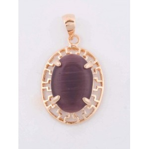 Кулон из фиолетового кошачьего глаза (синт.) "греческий"