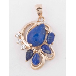 Кулон из лазурита "азалия"