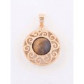 Кулон из тигрового глаза "восточное солнце"