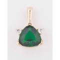 Кулон из фианита зеленого "Элизабет" Кулон из фианита зеленого "Элизабет"