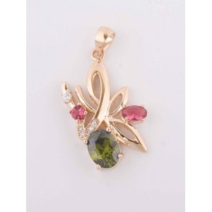 Кулон из фианита микс "лесная мелодия"