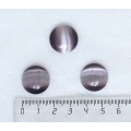 Кошачий глаз (синт.), кабошон круг 18мм, цвет сиреневый