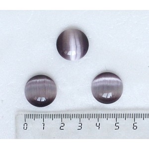 Кошачий глаз (синт.), кабошон круг 18мм, цвет сиреневый