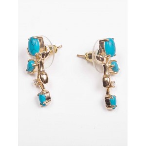 Серьги из бирюзы (имитация) "тюльпан"