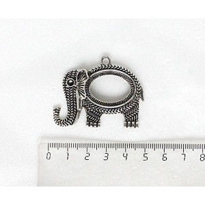 Основа для кулона "слон", сеттинг овал 25х18мм, цвет ант. серебро