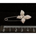 Булавка "бабочка малая", 4 см, цвет серебристый