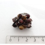 Кольцо с мукаитом "гроздь" безразмерное