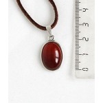 Кулон из сердолика (однотонный), простой овал 18х13мм