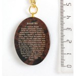 Брелок "Икона Николай Чудотворец" овал, обсидиан