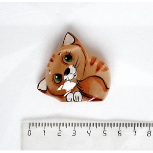 Фигурка "Котик Малыш" из селенита 47*43*16 мм