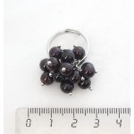 Кольцо с гранатом "гроздь" безразмерное