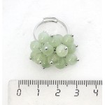 Кольцо с ониксом "гроздь" безразмерное