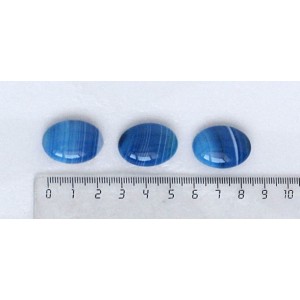 Агат синий (тонировка), кабошон овал 25х18мм