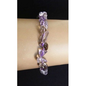 Браслет из аметрина, овалы 7-11мм