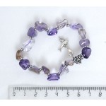 Браслет из аметрина, овалы 6-9мм, с подвеской