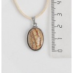 Кулон из яшмы песочной, простой овал 18х13мм