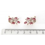 Серьги из корунда красного (рубин синт.) "райские ягоды"