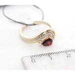 Кольцо с гранатом "капля росы"