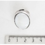 Кольцо с перламутром, овал 25х18мм, безразмерное, литая оправа