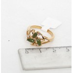 Кольцо с нефритом "звезда"