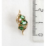 Кулон из циркона зеленого "3 овала"