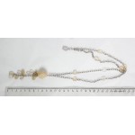 Колье-кулон из цитрина, на цепочке, бочонок + овал