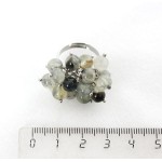 Кольцо с пренитом "гроздь", шарик 6мм