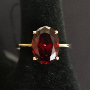 Кольцо с гранатом, овал 14х10мм