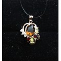Кулон из фианита микс "азалия"