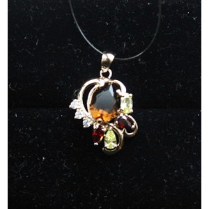 Кулон из фианита микс "азалия"