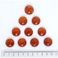 Янтарь иск. круг 18мм, коньячный