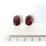 Серьги из граната, овал 14х10мм