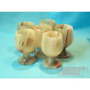 Набор рюмок из оникса 6 шт 70 мм упаковка бархат р.2/3 Q.F